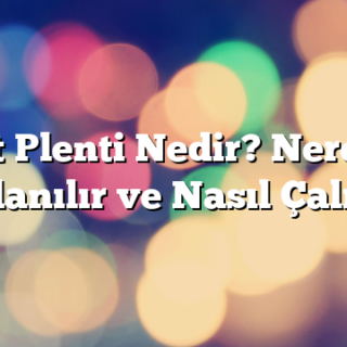 Asfalt Plenti Nedir? Nerelerde Kullanılır ve Nasıl Çalışır?
